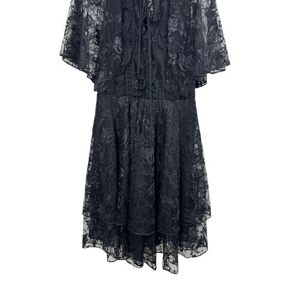 NWT SACHIN & BABI Net a Porter ONASSIS Black LACE LAYERED Dress Size 4 - Picture 5 of 16